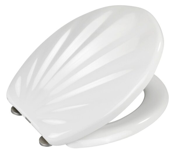 Capac WC cu închidere lentă Wenko Premium Sea Shell, 45,5 x 38 cm, alb