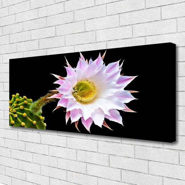 Tablou pe panza canvas Flori Floral Roz Alb Galben Verde