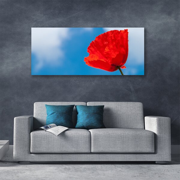 Tablou pe panza canvas Tulip Floral Roșu Albastru