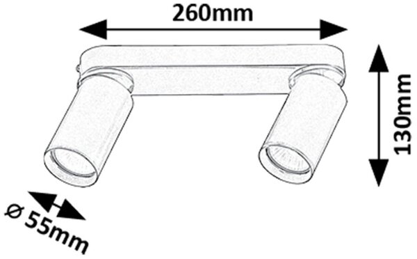 Rabalux Mirina lampă de tavan 2x5 W auriu 73076
