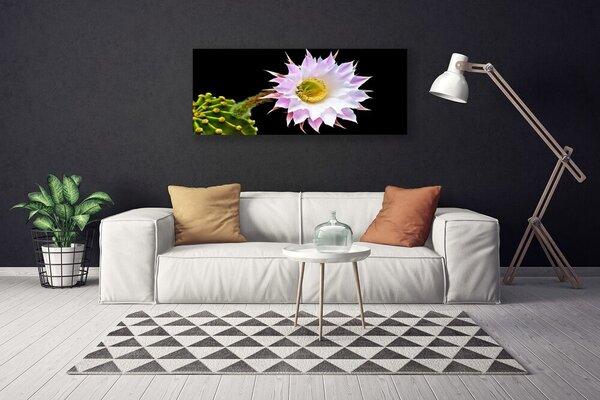 Tablou pe panza canvas Flori Floral Roz Alb Galben Verde