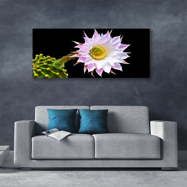 Tablou pe panza canvas Flori Floral Roz Alb Galben Verde