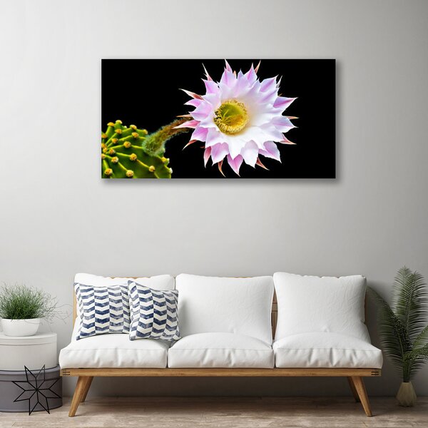 Tablou pe panza canvas Flori Floral Roz Alb Galben Verde