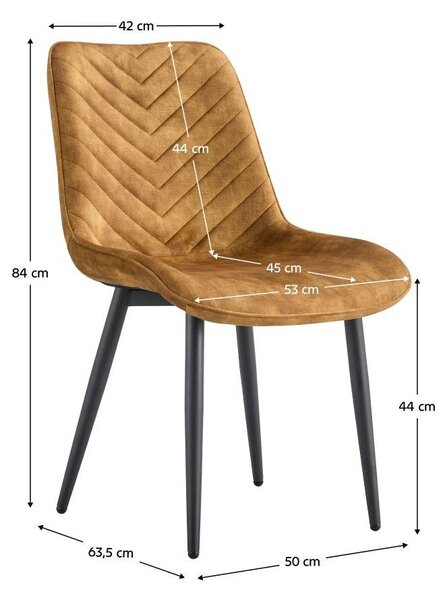 Scaun de sufragerie Zainos 2 (maro-auriu + negru) . 1096930