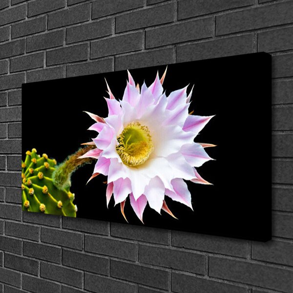 Tablou pe panza canvas Flori Floral Roz Alb Galben Verde