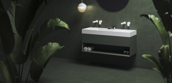 Ravak Lite lavoar 120x45 cm dreptunghiular mobilier alb luciu XJX01312000
