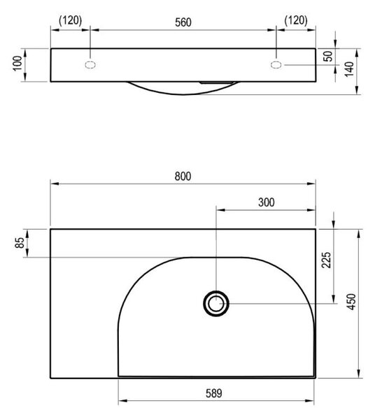 Ravak Lite lavoar 80x45 cm dreptunghiular mobilier alb luciu XJXL1380001