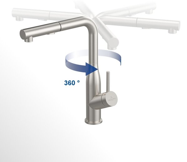 Villeroy & Boch Subway Style baterie bucătărie pe picior oţel inoxidabil 928500LC