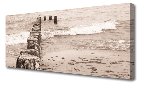 Tablou pe panza canvas Sea Beach Arhitectura Sepia