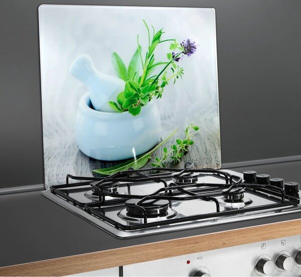Protecție din sticlă pentru peretele de lângă aragaz Wenko Herb, 50 x 56 cm