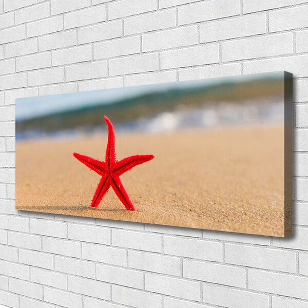 Tablou pe panza canvas Plaja Starfish Art Red