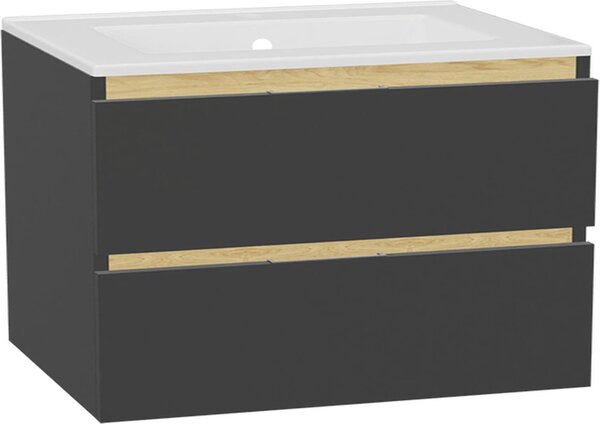 Excellent Tuto 2.0 front dulap 80x2x21.9 cm sub chiuveta pe perete gri MLEX.2151.800.01.GR