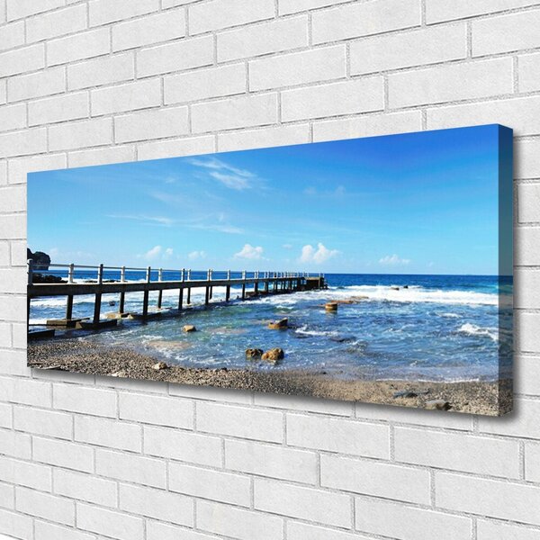 Tablou pe panza canvas Ocean Beach Peisaj albastru
