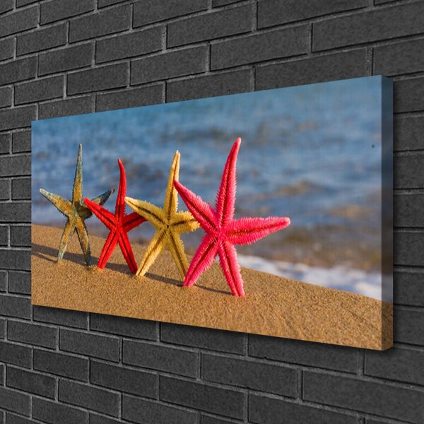 Tablou pe panza canvas Plaja Starfish Art Multi