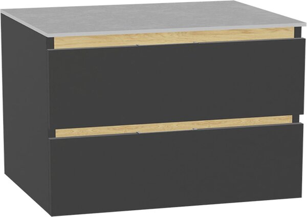 Excellent Tuto 2.0 front dulap 80x2x21.9 cm sub chiuveta pe perete gri MLEX.2151.800.01.GR