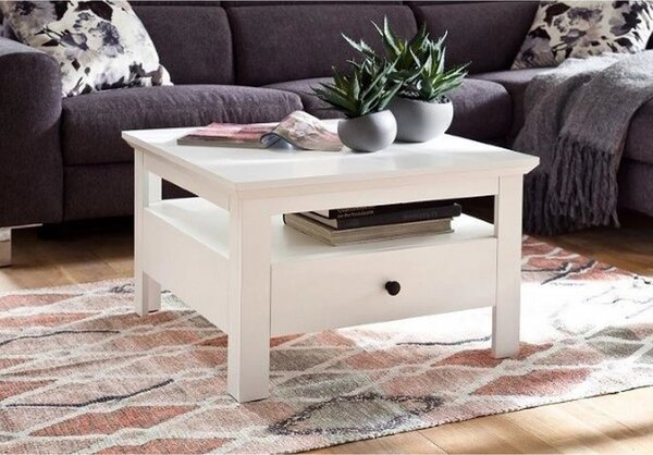 Masuta mica alba BRANDSON, alb, PAL laminat, 70x70x46 cm