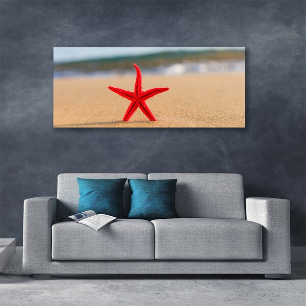 Tablou pe panza canvas Plaja Starfish Art Red