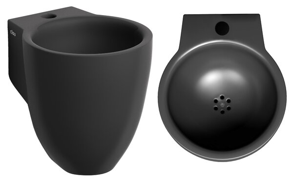Clou Flush lavoar 31.5x27 cm rotund clasică negru mat CL/03.12060