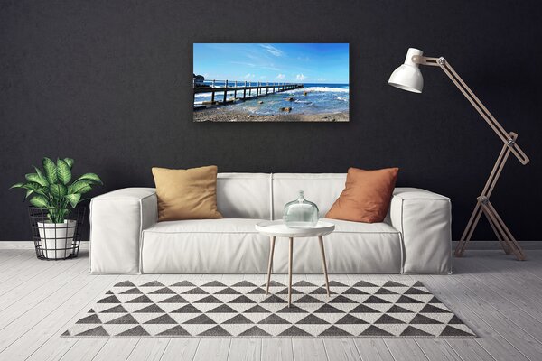 Tablou pe panza canvas Ocean Beach Peisaj albastru