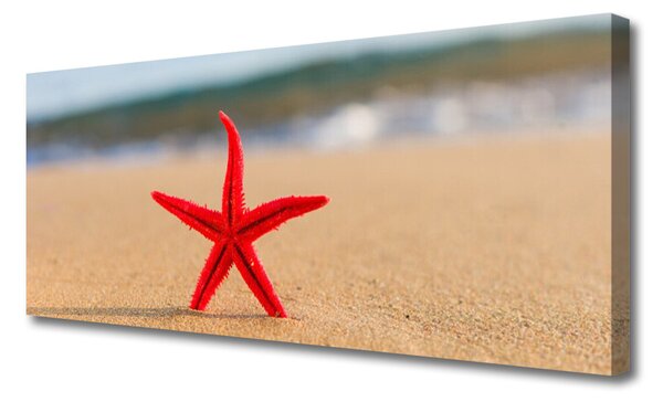 Tablou pe panza canvas Plaja Starfish Art Red