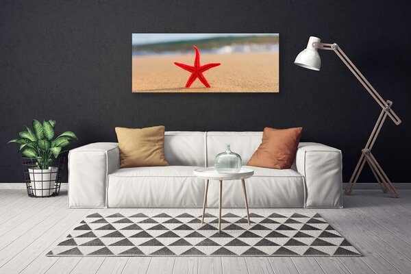 Tablou pe panza canvas Plaja Starfish Art Red