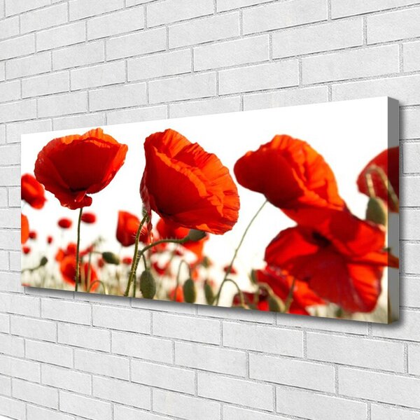 Tablou pe panza canvas Lalele Floral Red White