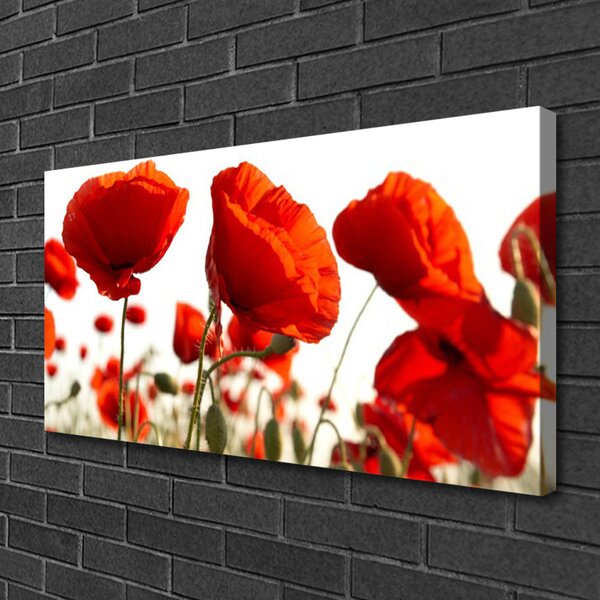 Tablou pe panza canvas Lalele Floral Red White