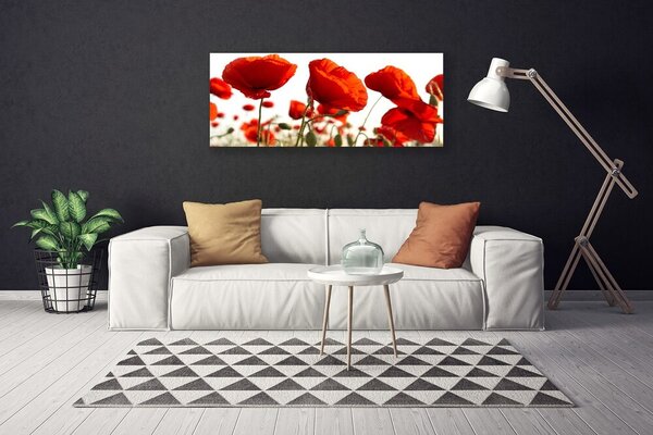 Tablou pe panza canvas Lalele Floral Red White