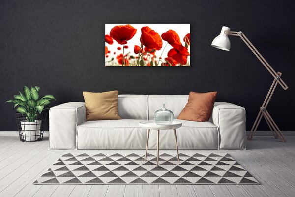 Tablou pe panza canvas Lalele Floral Red White