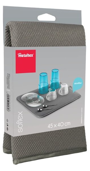 Suport din microfibră pentru scurs vasele Metaltex, lungime 45 cm