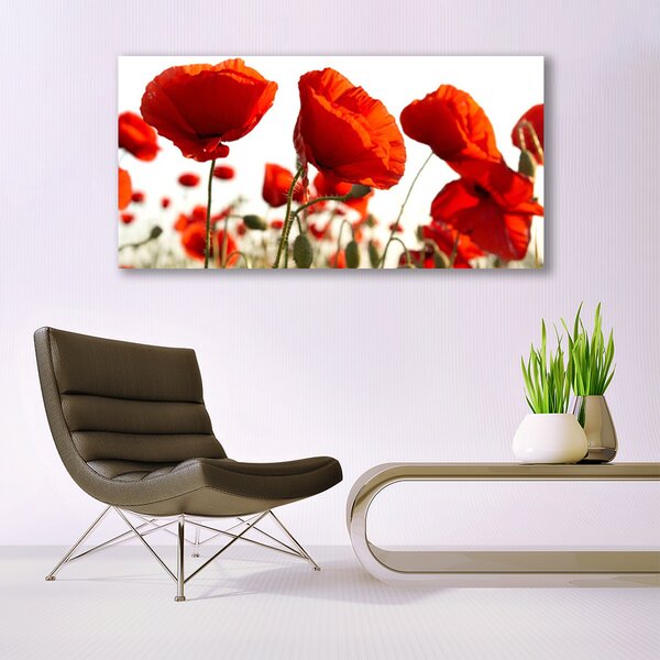 Tablou pe panza canvas Lalele Floral Red White