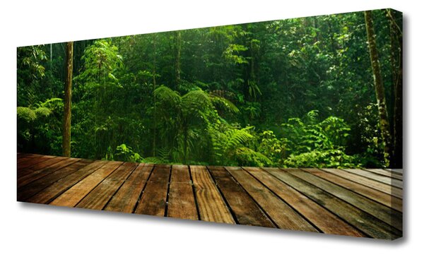 Tablou pe panza canvas Pădurea Verde Natura Maro
