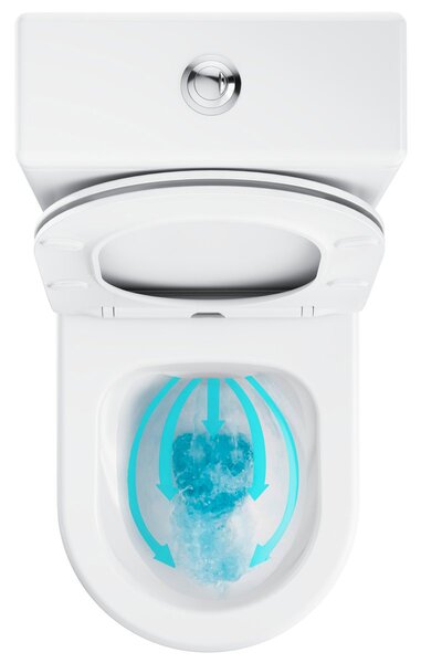 Ravak Elegant wc compact cu capac soft-close alb X01872