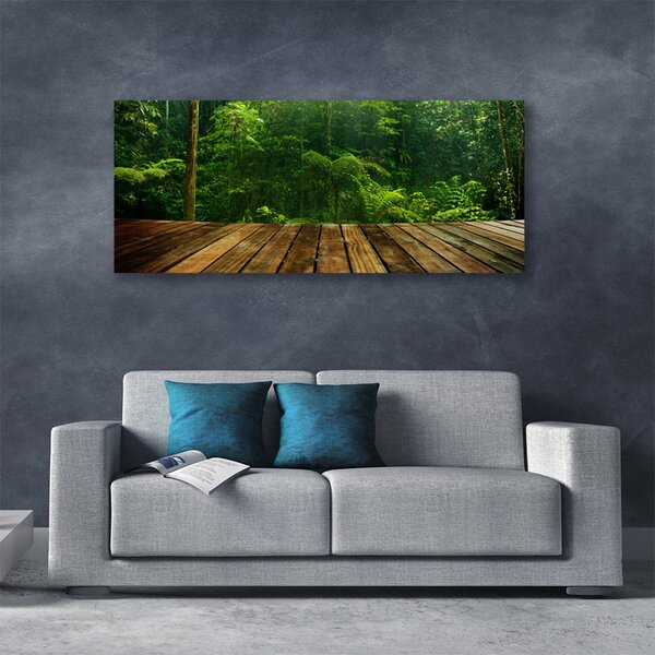Tablou pe panza canvas Pădurea Verde Natura Maro