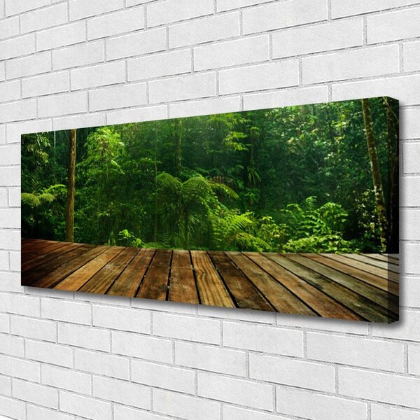 Tablou pe panza canvas Pădurea Verde Natura Maro