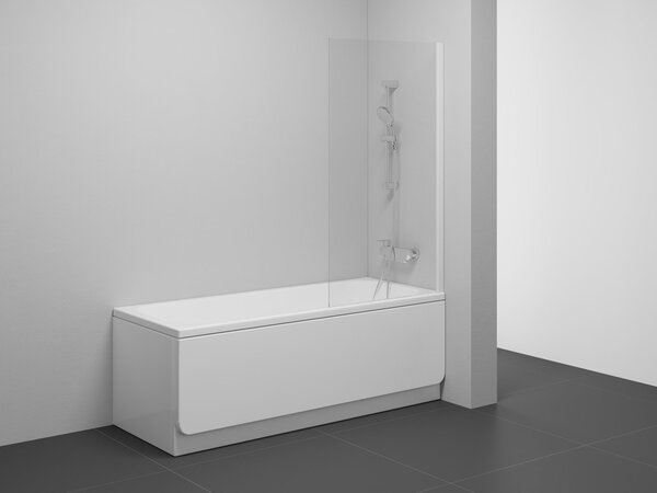 Ravak Nexty paravan cadă 80 cm o piesă alb mat/sticlă transparentă 7O840E00Z1