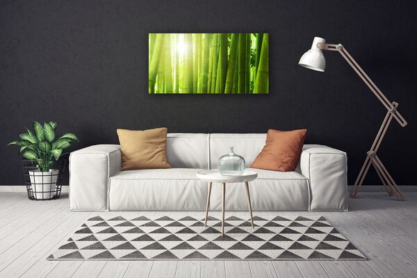 Tablou pe panza canvas Bamboo Floral Verde