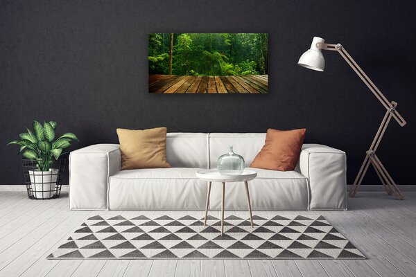 Tablou pe panza canvas Pădurea Verde Natura Maro