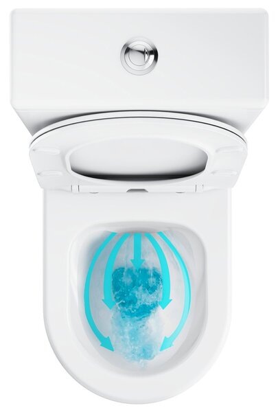 Ravak Optima wc compact cu capac soft-close alb X01870