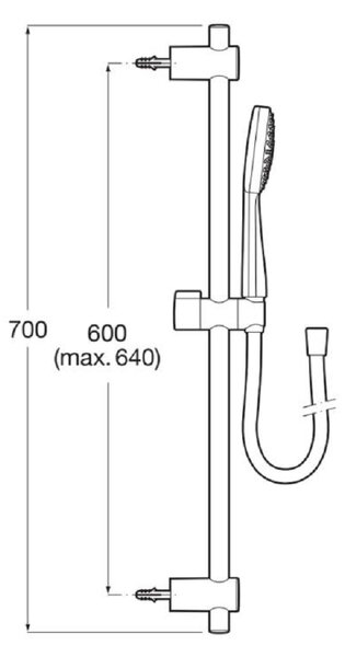 Roca Stella set de duș perete crom A5B3413C00