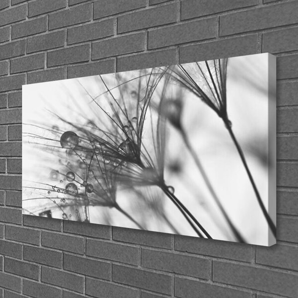 Tablou pe panza canvas Abstract Floral Gray