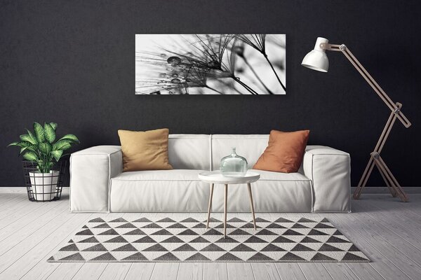 Tablou pe panza canvas Abstract Floral Gray