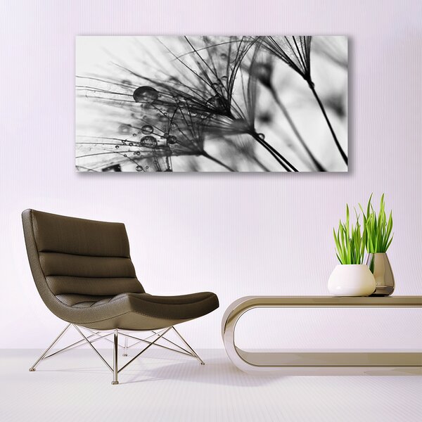 Tablou pe panza canvas Abstract Floral Gray