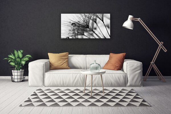 Tablou pe panza canvas Abstract Floral Gray