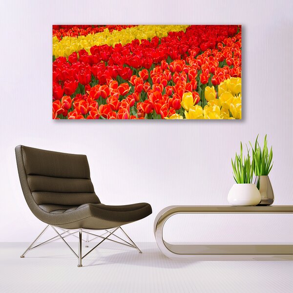 Tablou pe panza canvas Lalele Floral Roșu Galben