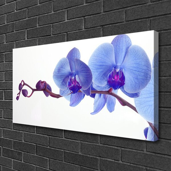 Tablou pe panza canvas Flori Floral Albastru Violet