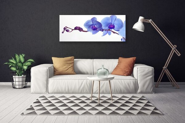 Tablou pe panza canvas Flori Floral Albastru Violet