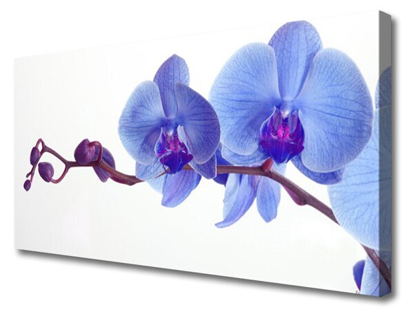 Tablou pe panza canvas Flori Floral Albastru Violet