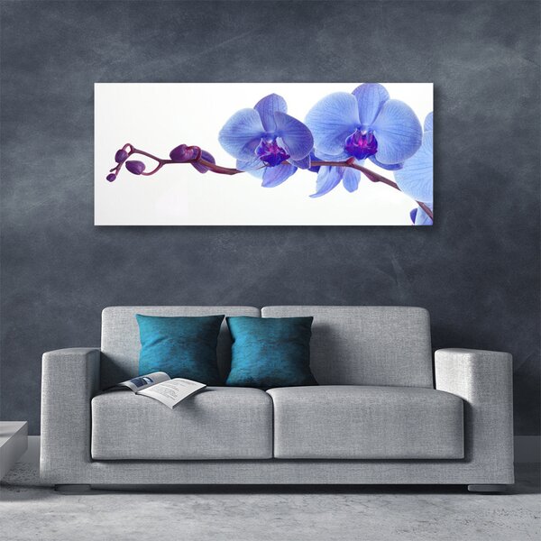 Tablou pe panza canvas Flori Floral Albastru Violet