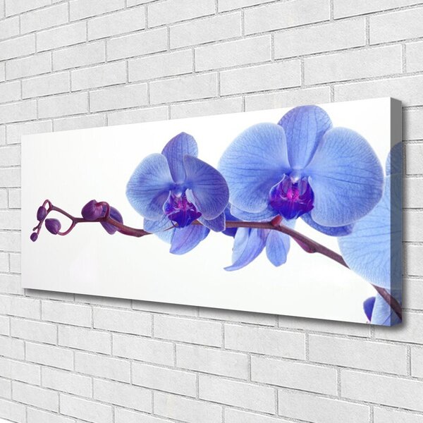 Tablou pe panza canvas Flori Floral Albastru Violet